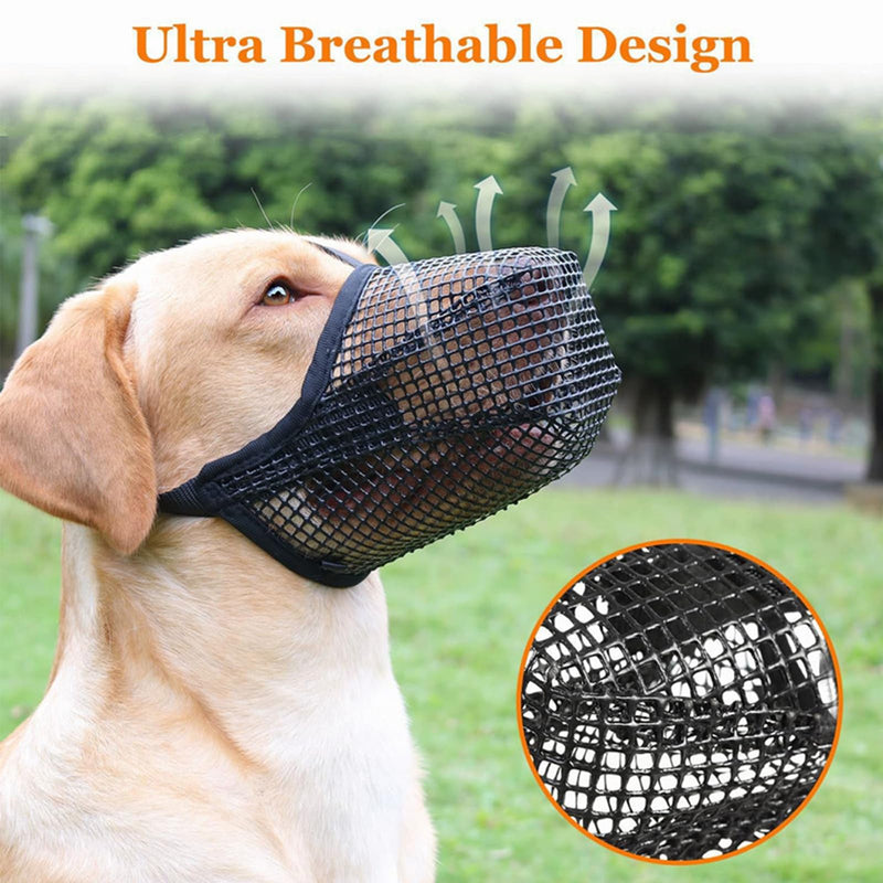 Breathable muzzle for medium-sized dogs, safe muzzle for dogs, adjustable and secure dog muzzle for comfortable wearing, ideal for training, walks and veterinary visits (size L) - PawsPlanet Australia