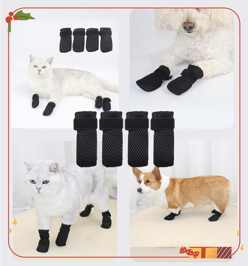Zouwel Claw Covers for Cats: Scratch Protection for Cats Breathable Mesh Cat Paw Covers Cat Claw Covers Caps for Cat Syringe Grooming Bathing (M) M - PawsPlanet Australia