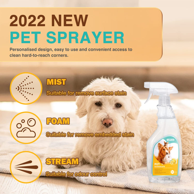 Nobleza - Odor remover for dogs and cats 500ml, effective odor killer for pets, household and your car, 100% natural & gentle, bacteria & fungi - highly effective & gentle on the skin (2) - PawsPlanet Australia