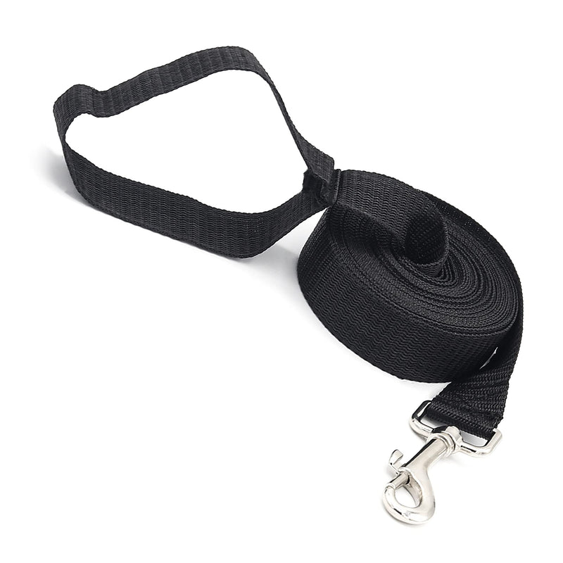 Dog Training Lead Leash Extra Long Line, 5m Nylon Leash for Large, Medium & Small Dogs - Great for Pet Recall Training Obedience, Running, Camping, Backyard Strong lead with Metal Component (Black) Black - PawsPlanet Australia