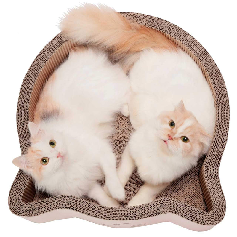 Necoichi Cat-headed Scratcher Bed Large, Birch, 1.55 kg - PawsPlanet Australia