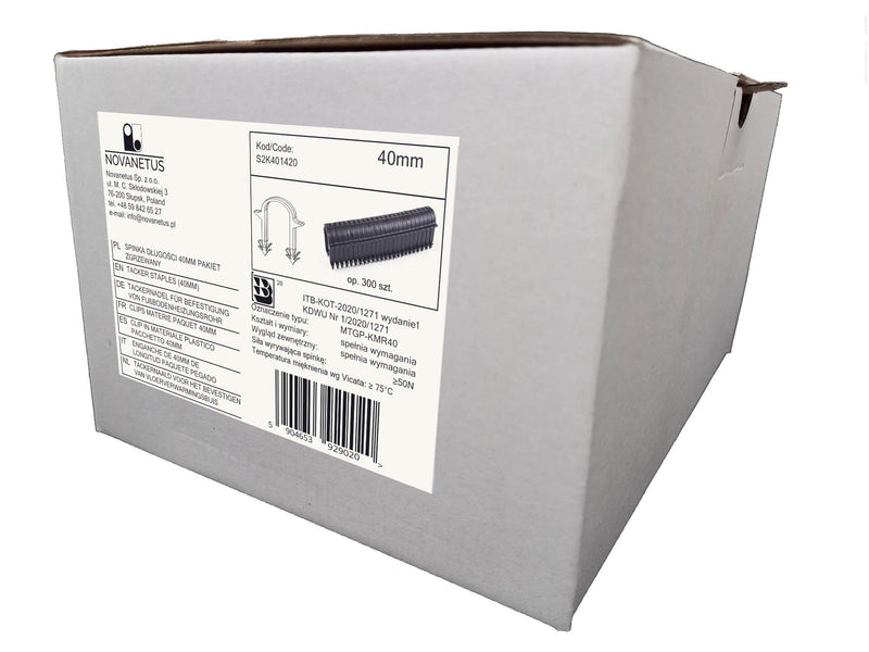 Novanetus staple needles 40 mm pipe holder for underfloor heating staples for underfloor heating pipe 300 pieces - PawsPlanet Australia