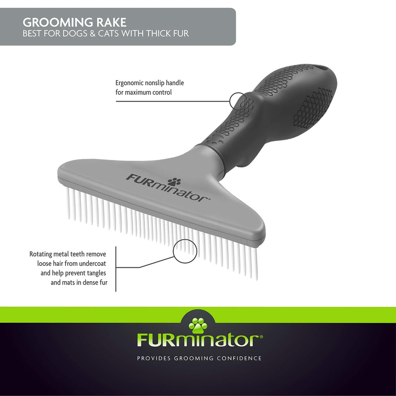 FURminator Grooming Rake, Updated Model - PawsPlanet Australia