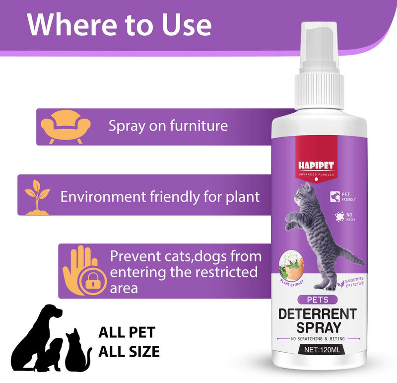 HAPIPET Cat Deterrent Spray, Pet Corrector Spray for Dogs and Cats, Safe for Pets and Protect Your House. original - PawsPlanet Australia