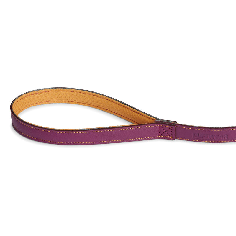 [Australia] - Ruffwear - Timberline Durable, Water-Resistant Leather Dog Leash One Size Wild Plum Purple 