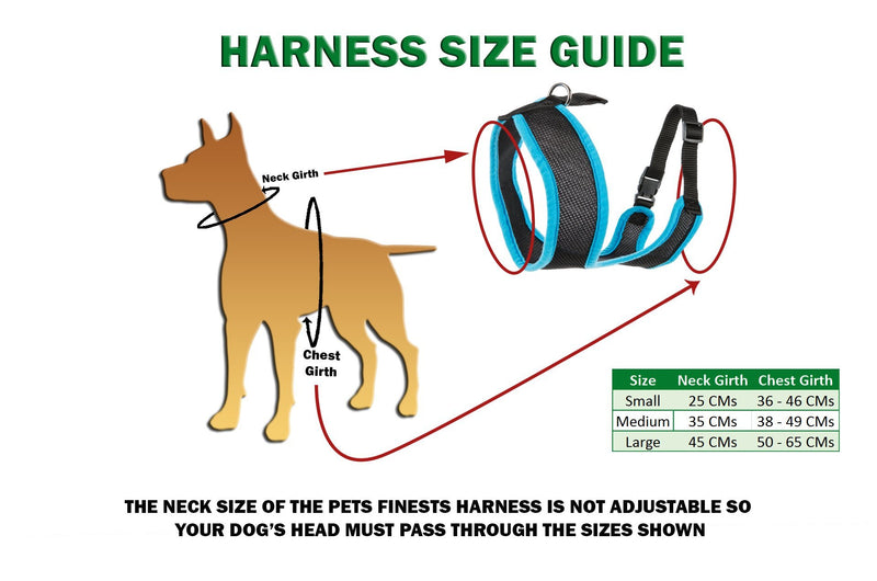 Pets Finest No Pull Dog Harness For Large Size Dog & Puppy – Blue Dog Vest For Pets Up To 15 Kgs Weight – Soft & Breathable Mesh Material – Sturdy & Comfortable (Large) - PawsPlanet Australia