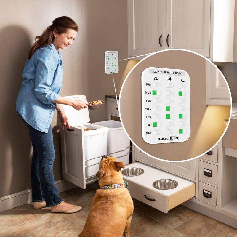PetSpy Dog Feeding Reminder 3 Times a Day Pet Feeding Chart Easy to Mount Magnetic Tracker to Feed Your Dog Cat, Sticker Daily Indication Tool, Medicine and Food Tracker - PawsPlanet Australia