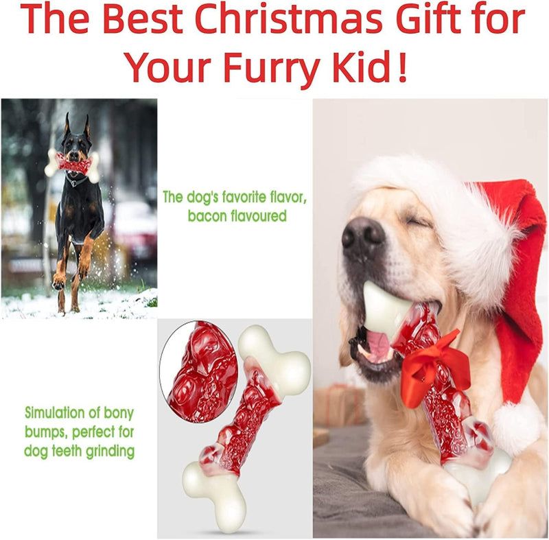 2TRUL Dog Toys for Aggressive Chewers, Durable Dog Toys for Medium and Large Dog Breeds, Indestructible Dog Toys, with Real Bacon Flavor - PawsPlanet Australia