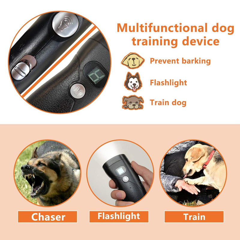 A.FATI Ultrasonic Dog Barking Deterrent Rechargeable 9 Gears Sonic Dogs Anti-Barking Device, Control Range of 16.4 Ft, Indoor and Outdoor - PawsPlanet Australia