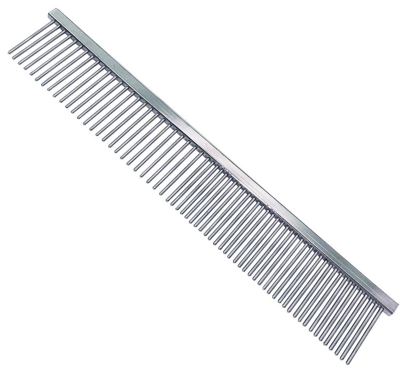 PREMIUM Pet Grooming Comb, Stainless Steel Pet Finishing Dog Comb, Dog Shedding Pin Combs with Different Spaced Teeth, suited for Poodle dogs, cats, kittens and small animals. - PawsPlanet Australia