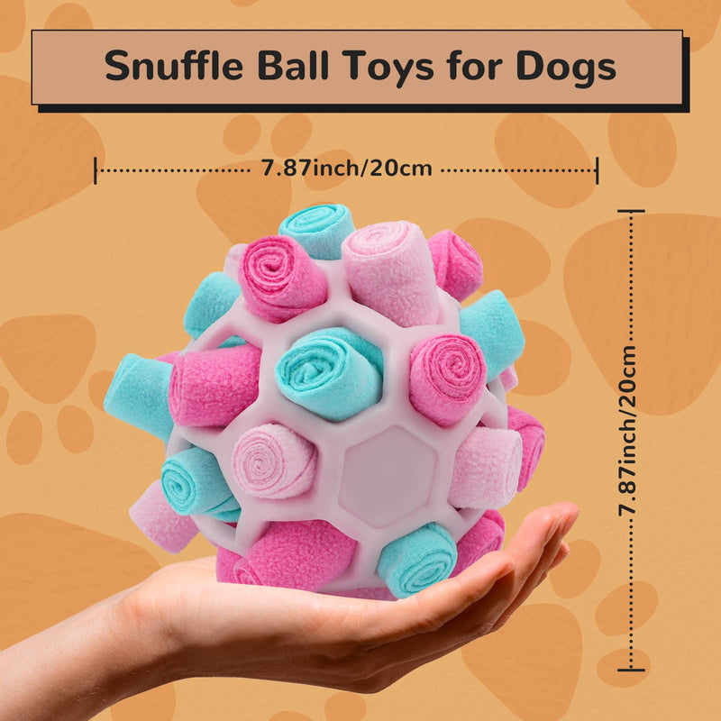 Larimuer Snuffle Ball for Dogs, Sniffing Carpet Snuffle Toy Interactive Dog Toy Portable Pet Snuffle Ball Toy for Small Medium Dogs Pet (Summer Pink) Summer Pink - PawsPlanet Australia