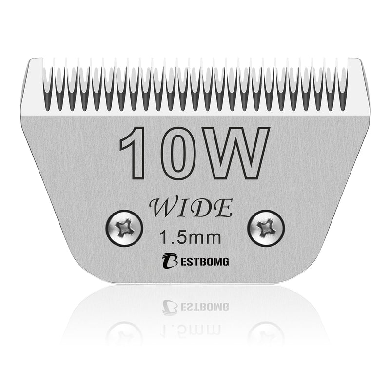 10W wide, removable blades for pet grooming, compatible with Heiniger/Moser Max45/Andis/Oster A5 clippers, cutting length 1/16 inch (1.5mm) 10w 1.5mm - PawsPlanet Australia