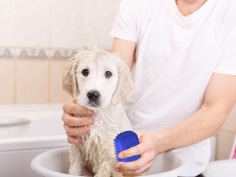 Scrubit Pet Bath Brush – Shampoo & Massage Soft Rubber Brush for Dogs Cats and Other Pets – Grooming Tool for Removing Shed Fur from Animals – Bathing Comb for Short & Long Pet Hair - PawsPlanet Australia