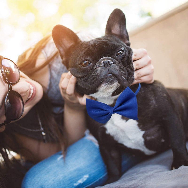 YUEPET 20pcs Pet Dog Bow Ties Collar,Adjustable Cat Bow Ties Dog Bowtie Collar Mix 20 Colors Solid Pet Collars for Small Medium Dog Cats Pets Grooming Accessories - PawsPlanet Australia