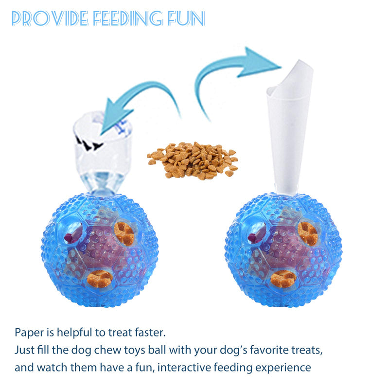 VECELA Dog Treat Ball, Ball Dog Toy Food Dispenser - Inside Double Ball - Intelligence Dog Teeth Cleaning Playing Trainning A - PawsPlanet Australia