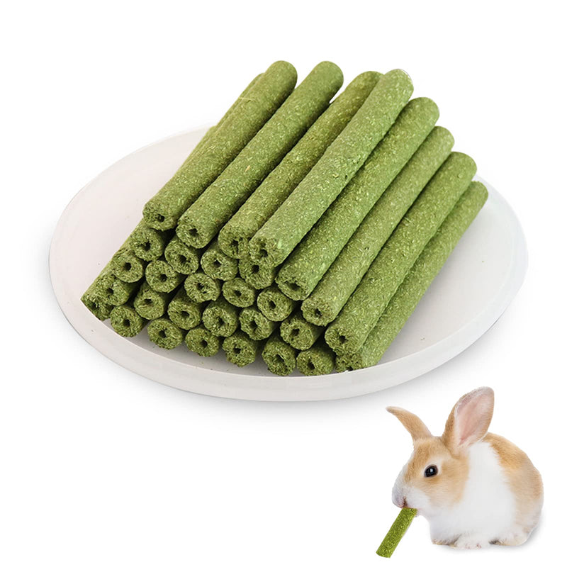 Amfrpar Pack of 30 Timothy Hay Sticks Rabbit Toy Hamster Chew Toy Small Animals Chinchilla Guinea Pig Chew Snack for Teeth Treat Accessories Dental Care - PawsPlanet Australia