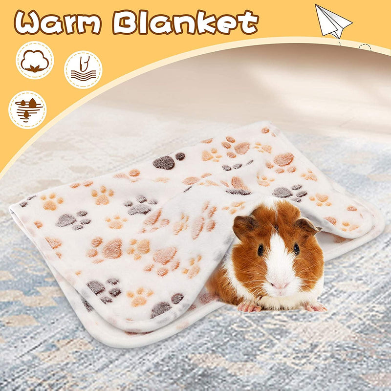 HYLYUN Guinea Pig Blanket, 3 Pack Small Animal Soft Warm Pet Fleece Blankets Sleep Mat Pad Cover Flannel Throw for Hamster Guinea Pig Rabbit Dog Cat Chinchilla Hedgehog - PawsPlanet Australia