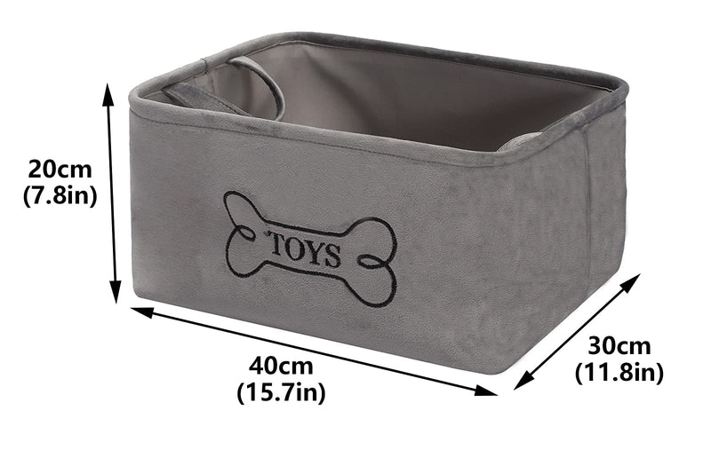 Brabtod Collapsible Storage Baskets Felt Fabric Storage Box Cubes Containers with Handles for Pet Clothes,Toys - PawsPlanet Australia
