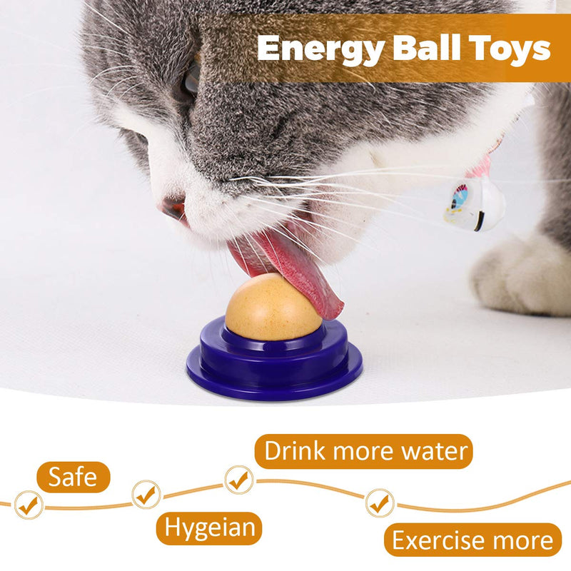 POPETPOP Cat Catnip Candy Balls Kitten Snacks Licking Treats Energy Ball Solid Nutrition Gel (4Pcs) - PawsPlanet Australia