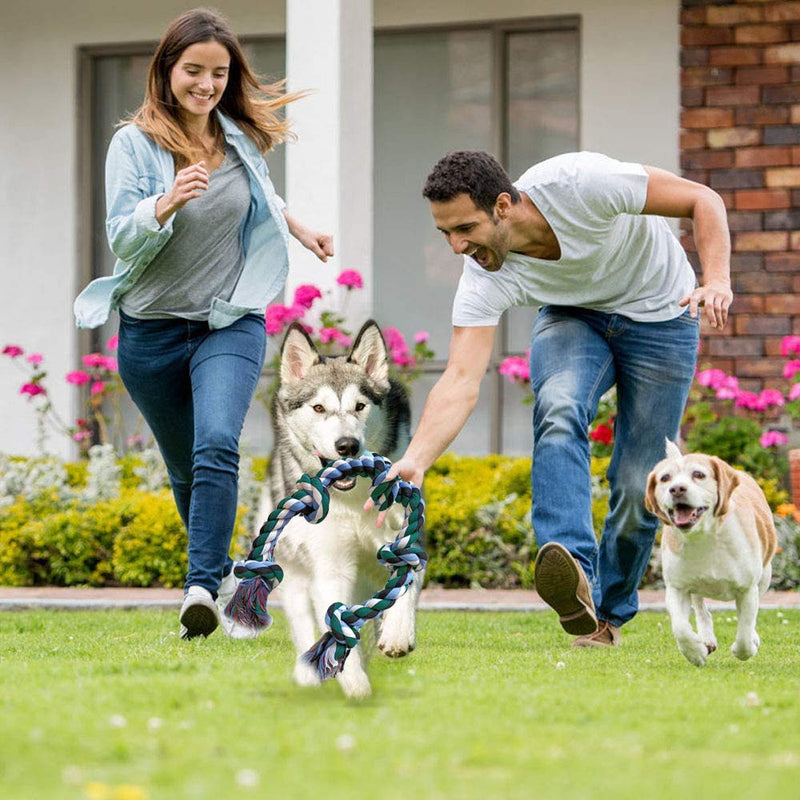 Dog Rope Toys for Strong Large Aggressive Chewer Dogs Durable Dog Chew Training Toys Rope Tug for Aggressive Chewers Interactive Rope Chew Tug of War Rope Toy for Large Breeds 35inch Green - PawsPlanet Australia