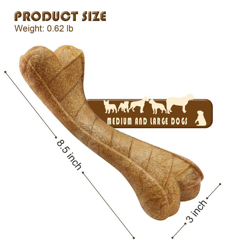 ZUUJNIL Dog Toys for Aggressive Chewers,Natural Wood Flour Indestructible Durable Dog Chew Toys,Tough Dog Bone Toy for Medium Large Breed[Beef Flavor] - PawsPlanet Australia