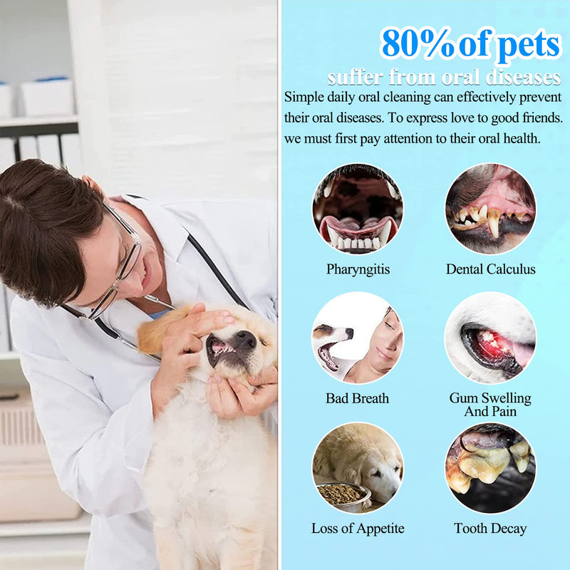 Pack of 18 dog toothbrushes, finger toothbrushes, dog finger cots, dogs dental care toothbrushes finger cot, reusable pets teeth, small cats like cleaning knitted fabric toothbrush, 360° dog toothbrush - PawsPlanet Australia