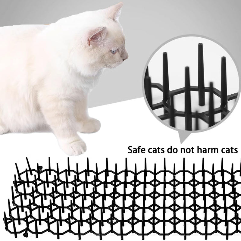 RYAN Pack of 12 thorn grids against cats, cat repellent mat, cat guard, 21 x 16 cm, anti cat mat, animal barrier with spikes, adjustable cat deterrent grid for families with pets - PawsPlanet Australia