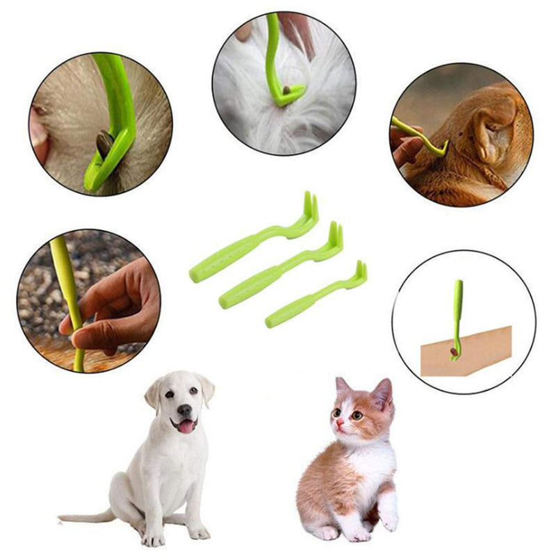 PROGARMENTS 6Pcs Pet Tick Remover Tool, Plastic Tick Hooks Tick Removal Twister Tool for Dogs Cats Horses - PawsPlanet Australia
