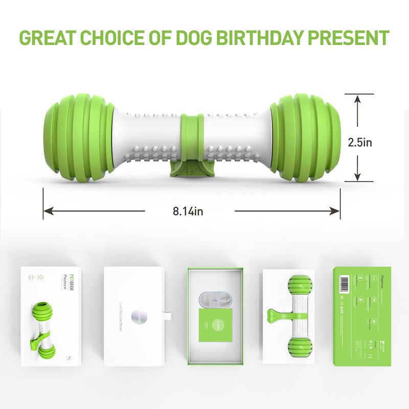 PETGEEK Automatic Interactive Dog Toys, Dog Interactive Toys for Boredom, Dog Toys Self Play for Entertainment with More Durable TPU Upgraded Material, Dog Bones for Small Medium Large Dogs Green - PawsPlanet Australia