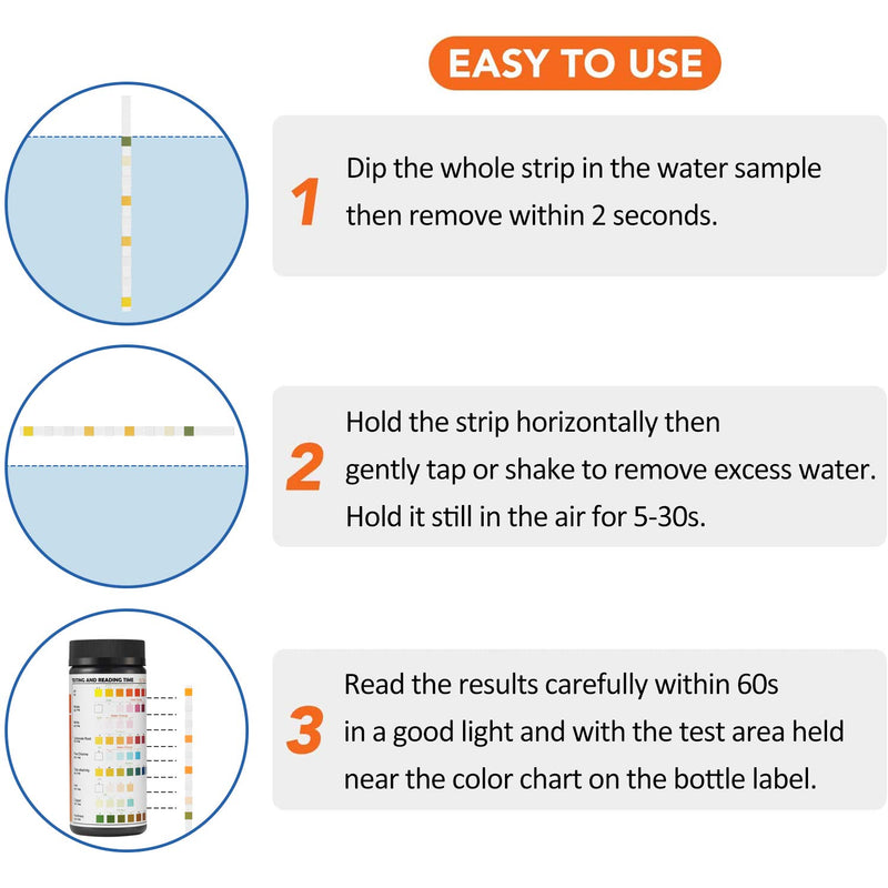 Qguai Aquarium Test Strips, 9 in 1 Aquarium Water Test Kit for Freshwater Saltwater Pond Water Fish Tanks, Help Prevent Invisible Problems by Monitoring Nitrate, Nitrite, PH, Free Chlorine and More - PawsPlanet Australia