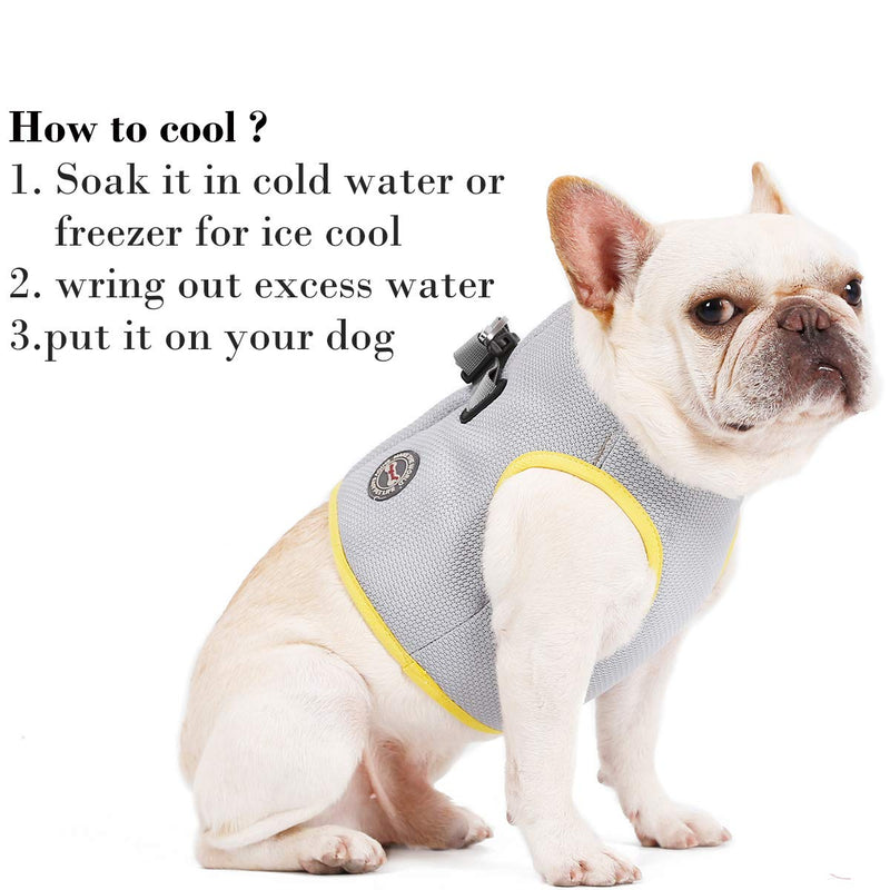 Tineer Pet Cooling Harness Summer Mesh Walking Dog Cool Vest Harness Adjustable for Small/Medium/Large Dogs Indoor or Outdoor Running,Walking,Mountain Climbing (L) L - PawsPlanet Australia