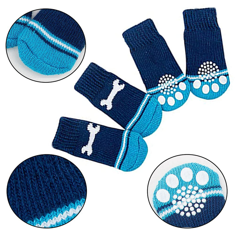 NA 6 Pairs/3 Styles Pet Socks Dogs Socks Pet Paws Protector Use for Pet Paw Anti-Scratch Anti-Dirty Foot Socks Outdoor Indoor Hardwood Floors Indoor Wear - PawsPlanet Australia