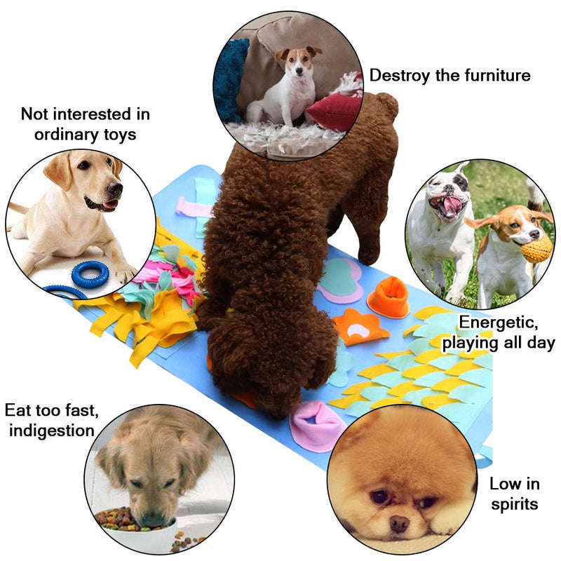 FREESOO Snuffle Mat for Dogs Pet Feeding Mat Puppy Training Pad Puzzle Toys Foraging Mat - PawsPlanet Australia