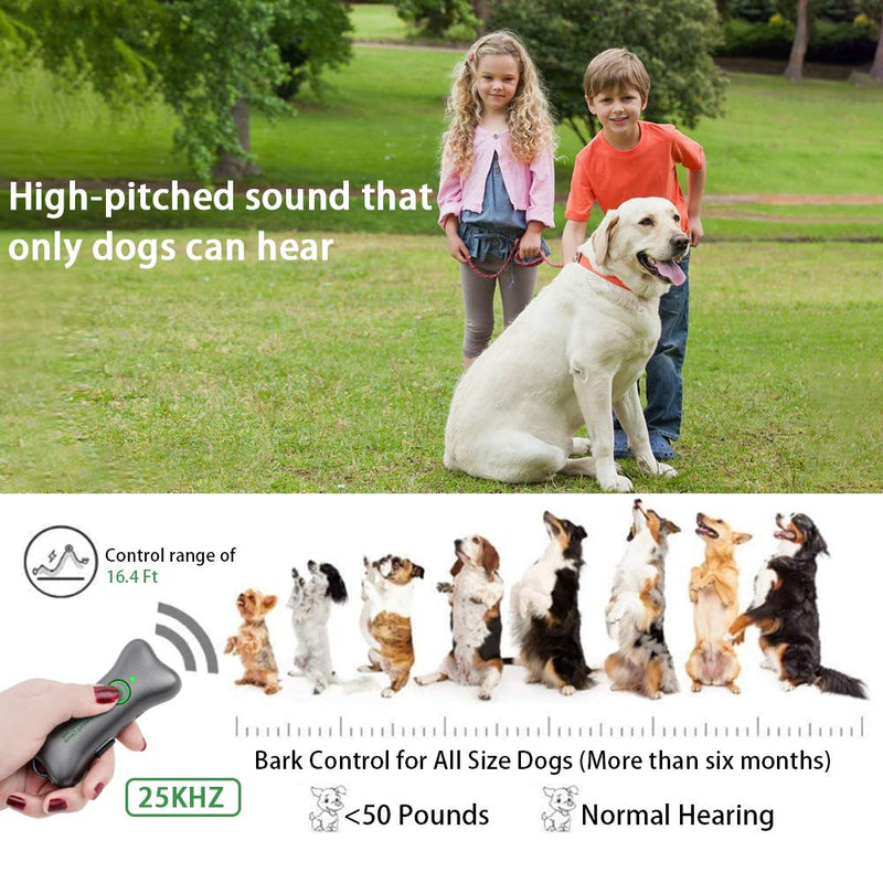 WERPOWER Anti Dog Barking Device Ultrasonic Dogs Bark Stopper, Dog Training Tool Rechargable Handheld Anti-Bark Device Safe & Human Indoor Outdoor Training For Small Large Dogs (green) - PawsPlanet Australia