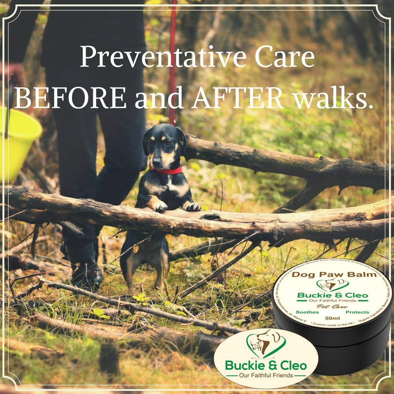 Buckie & Cleo Dog Paw Balm - Soothing And Moisturising Butter For Cracked, Rough Or Dry Paw Pads. Natural Protection For Dogs With Sensitive Or Sore Feet. - PawsPlanet Australia