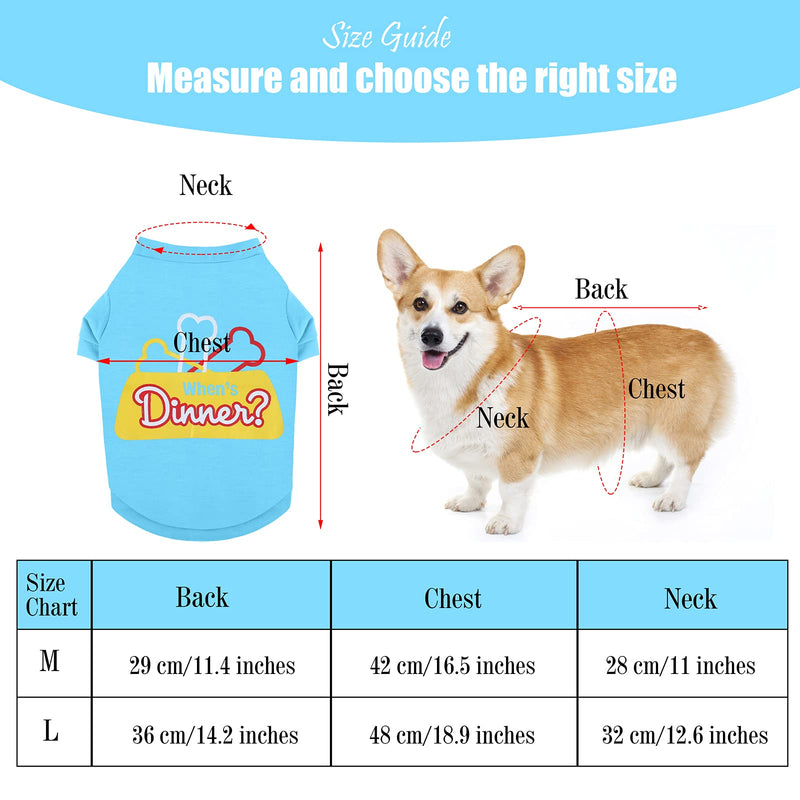 RUODON 6 Pieces Pet Breathable Shirts Printed Puppy Shirts Pet Sweatshirt Cute Dog Apparel Puppy Dog Clothes Soft T-Shirt for Pet Dogs and Cats Black Bones, Blue Ice Cream, Blended Styles Medium - PawsPlanet Australia