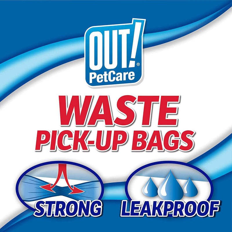 OUT! Dog Poop Pick-Up Bags, strong and Leakproof - Green (Pack of 120) - PawsPlanet Australia