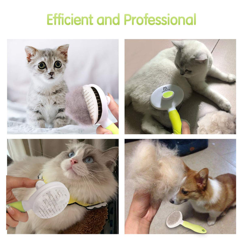 [Australia] - MENNYO Dog Brush Cat Comb Pets Grooming Deshedding Tool for Long Hairs Remove Loose Fur Undercoat Dematting Knots 