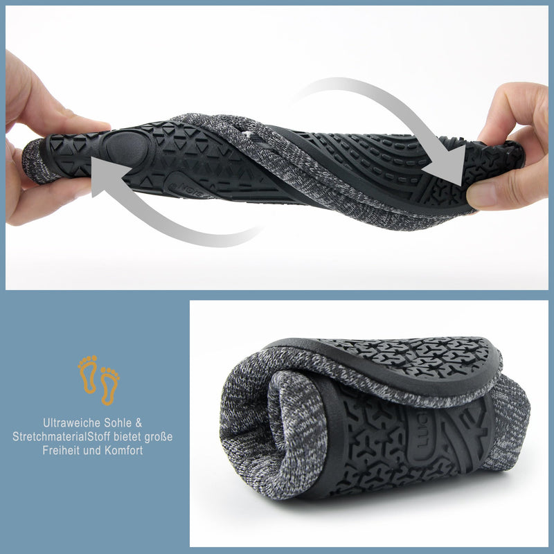 Lucky Sign Slippers Men Women Lightweight Hut Shoes Non-Slip Flat Slippers Barefoot Shoes Home Cozy Slippers 42 EU Dark Grey - PawsPlanet Australia