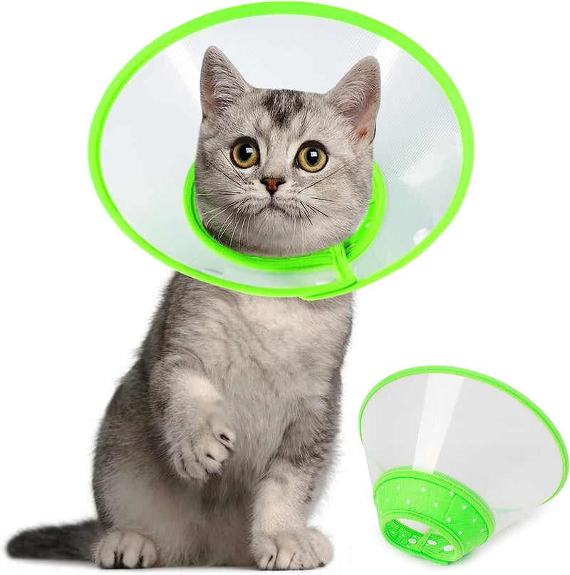 Vividifying Pet Neck Brace, Adjustable from 11.9-14.4 cm Lightweight Protective Collar for Puppies, Small Dogs and Cats (Green-S) Green-S - PawsPlanet Australia