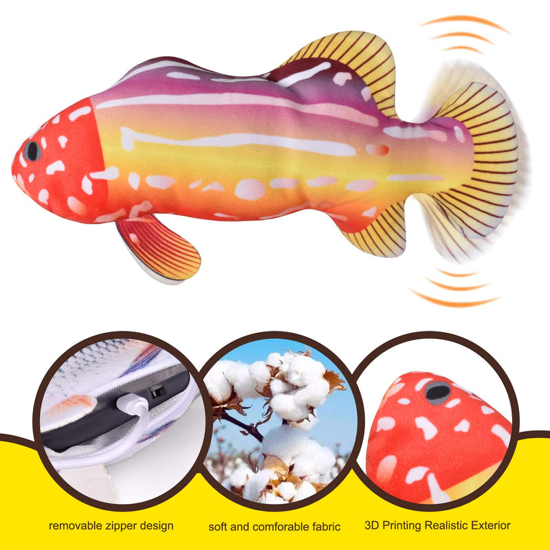 Live2Pedal 2Pack Catnip Toys, Fish Cat Toys for Indoor Cats Interactive Moving Flopping Fish Cat Toy - Cats Nip Realistic Plush Kitten Toys - PawsPlanet Australia