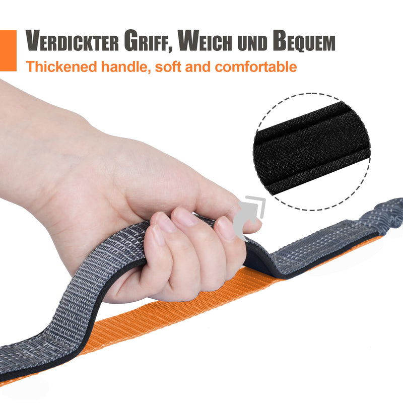 Snocyo jogging leash for dogs, jogging dog leash for medium and large dogs, elastic and reflective dog leash, retractable running leash with double handle and waist belt for one dog, gray and orange - PawsPlanet Australia