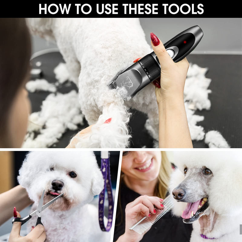 Quiet dog clipper | Professional clipper | Dog Cat Pet Hair Clipper | Electric dog trimmer | Cordless hair clipper | Cordless pet hair trimmer - PawsPlanet Australia