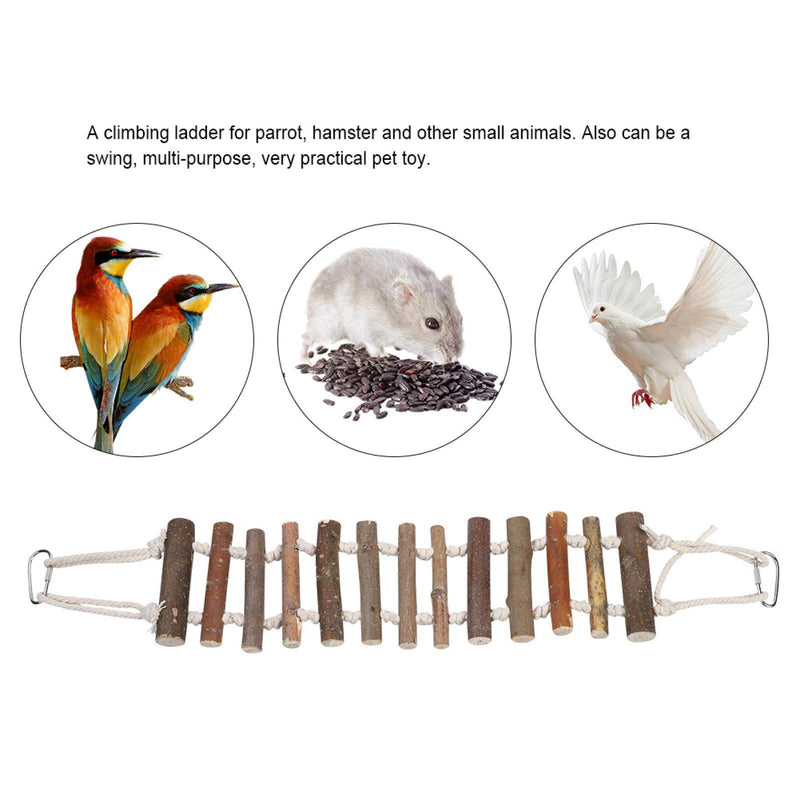 Durable Wood Cockatiel Toys Natural Healthy Bird Ladder Eco-Friendly Harmless Bird for Parrots - PawsPlanet Australia