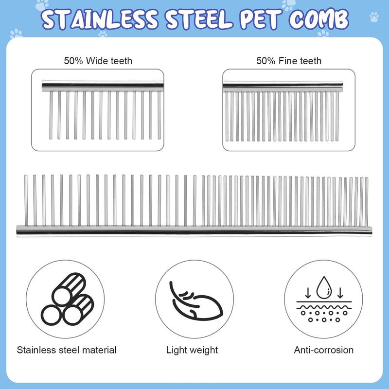 FANTESI Pack of 6 Cat Dog Flea Comb, Dog Cat Grooming Comb Tear Stain Remover Comb Double Sided Dog Eye Comb Brush Dog Flea Combs Pet Tear Stain Remover Comb Set - PawsPlanet Australia