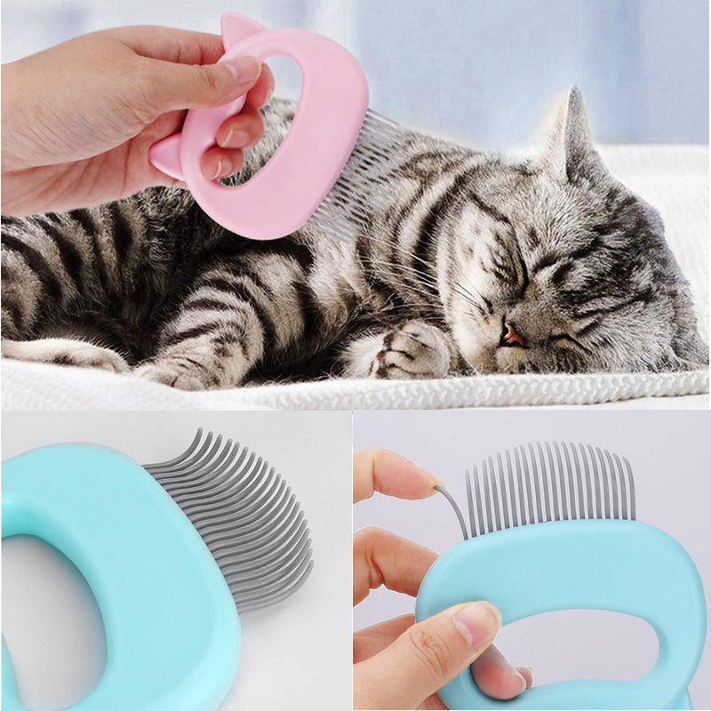 3 Pieces Cat Bathing Bag Cat Shower Net Bag with Cat Shell Comb, Anti-Bite Anti-Scratch Adjustable Breathable Mesh Grooming Carrier Bag for Pets, Bathing, Nail Trimming, Feeding Medicine, Ear Clean… - PawsPlanet Australia