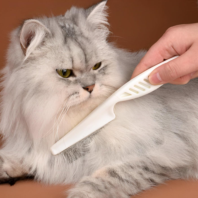 Flea comb for dogs and cats, professional dog combs, pet comb for removing fleas, lice comb, dust comb with rounded metal teeth for gentle care - PawsPlanet Australia