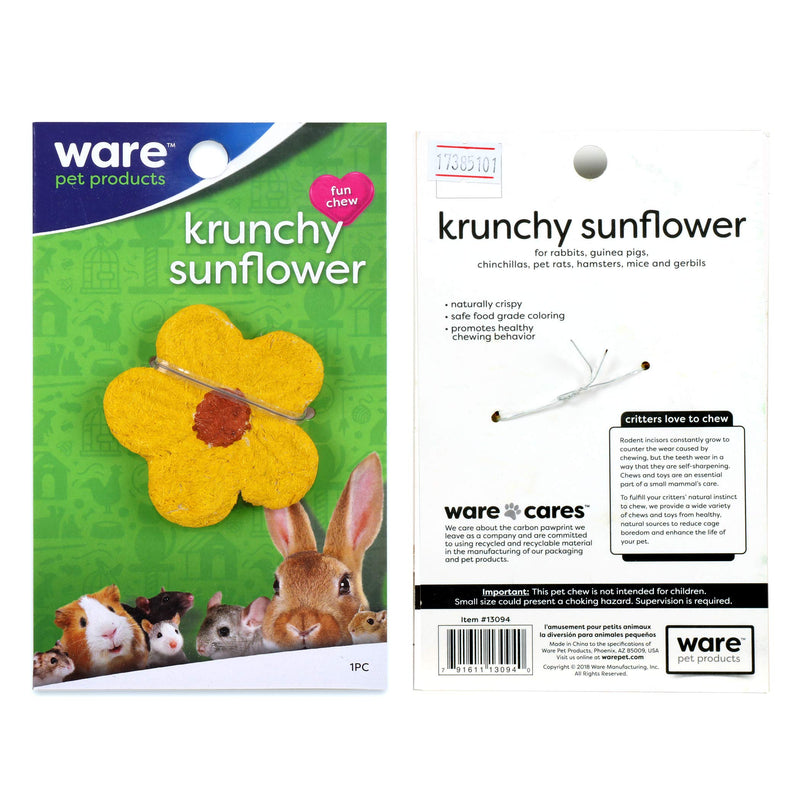 [Australia] - Ware Pet 3 Pack of Krunchy Sunflower Small Animal Chews 