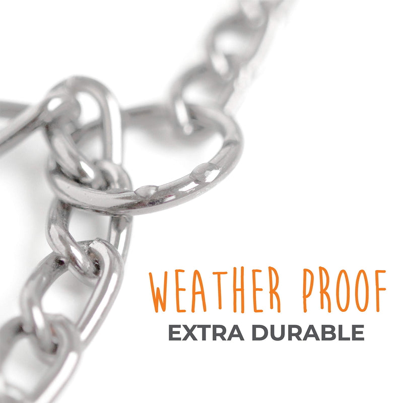 Mighty Paw Slip Collar. Premium Stainless Steel Choke Collar. Strong, Durable, Weather Proof, Tarnish Resistant Metal Chain. No Pull Dog Training Collar. 16" - PawsPlanet Australia