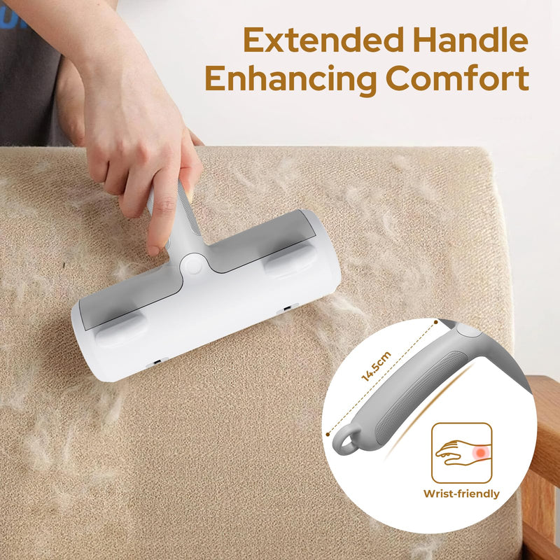 Zivacate pet hair remover lint roller, [Ergonomic handle & self-cleaning] lint roller for dog hair and cat hair, reusable lint rollers for furniture, couch, carpet - PawsPlanet Australia
